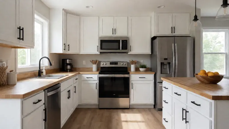 open-concept kitchen remodel on a budget