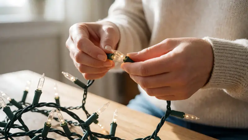 splicing 3 wire christmas lights_ny