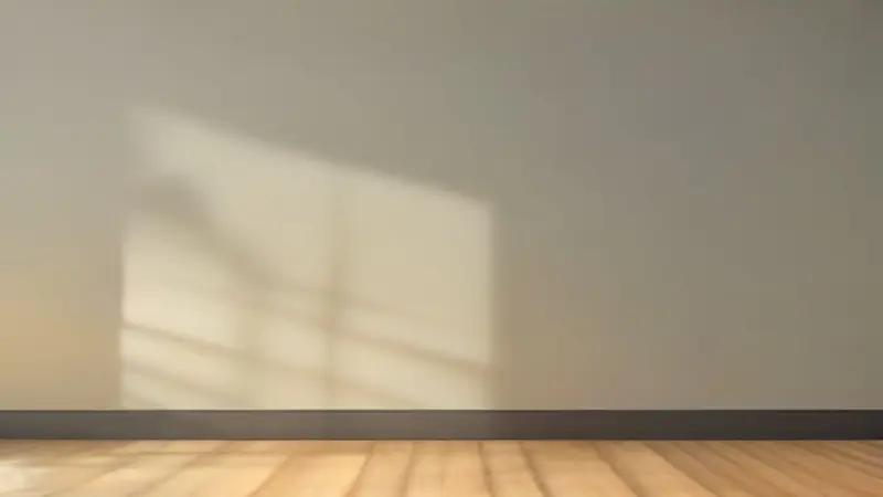 A warm off-white painted wall with subtle shadows.