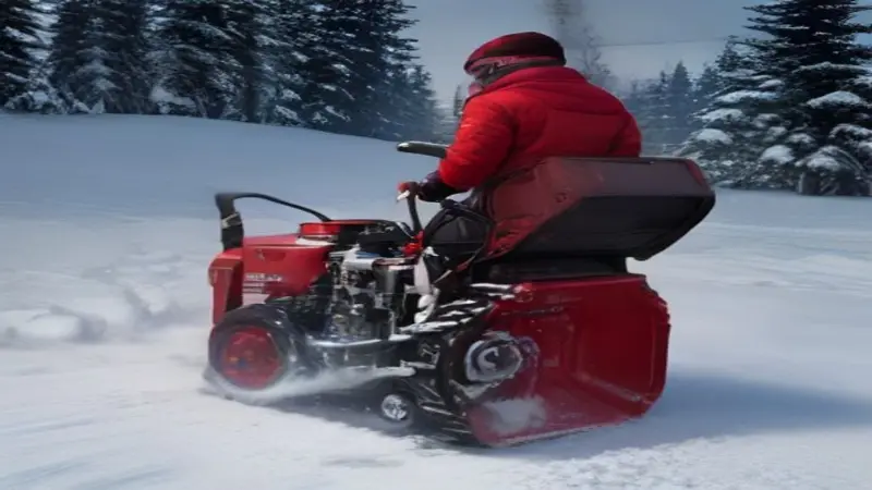 A red Ariens snowblower engine with an open oil fill cap.