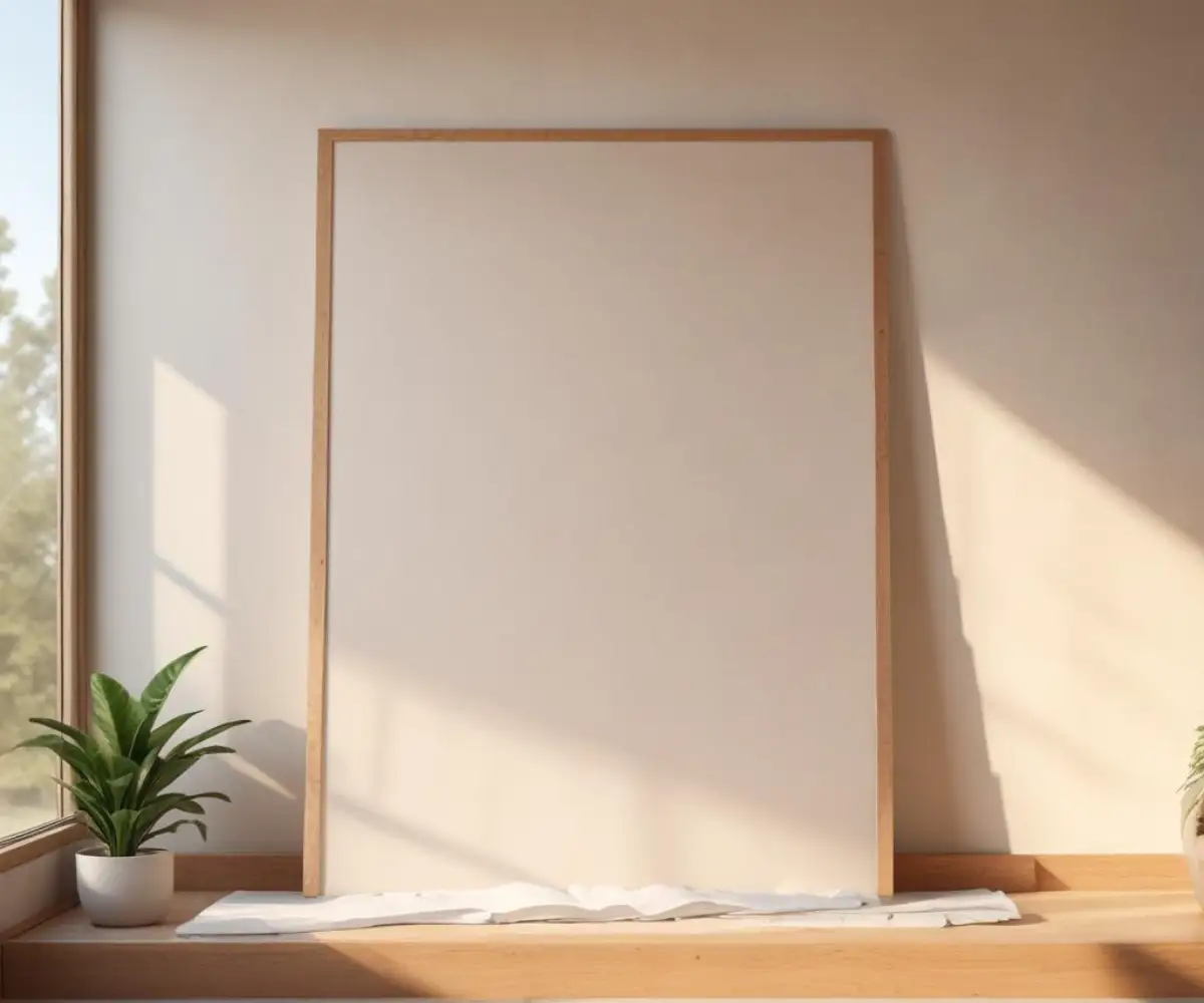 A stack of 3/8-inch gypsum board sheets leaning against a framed interior wall.
