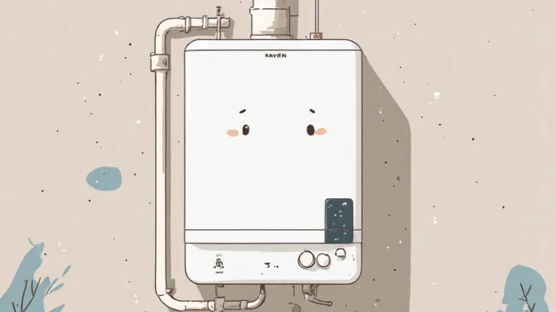 A modern, wall-mounted white condensing gas combination boiler with connected pipes.