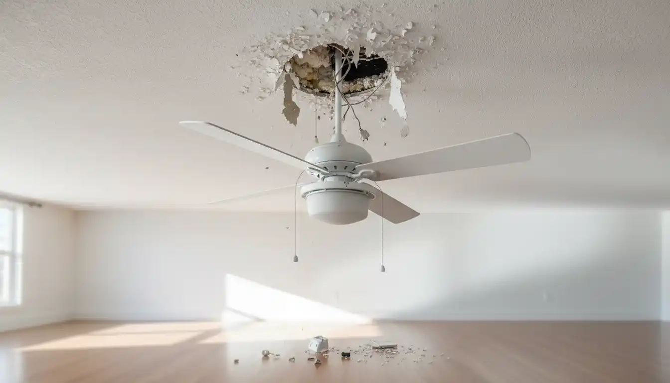 Ceiling Fan Fell Out of Ceiling? Why It Happened & How to Fix It